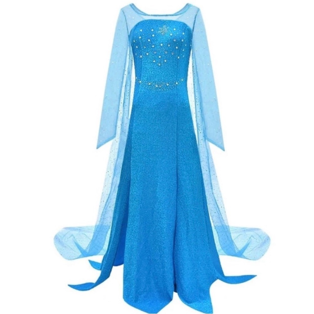 Sparkling Blue Elsa Costume for Adults